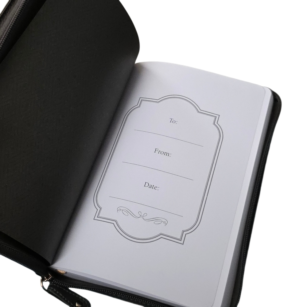 Embossed FAUX Leather Zip Journal - Picture 7 of 9